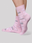 Носки хлопковые женские с люрексом CONTE CLASSIC светло-розовый 120