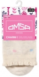 Носки детские для девочек OMSA Kids 22L30 (Сердечки) с люрексом
